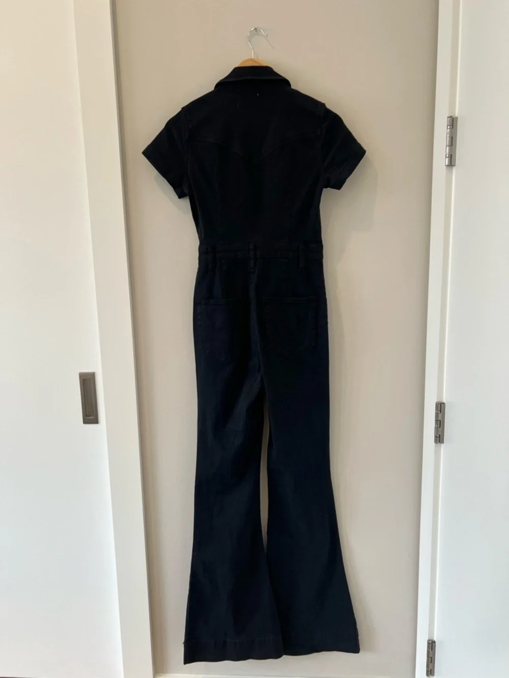 Show Me Your MuMu Everhart Black Short-Sleeve Button Up Jumpsuit - Picture 4 of 6